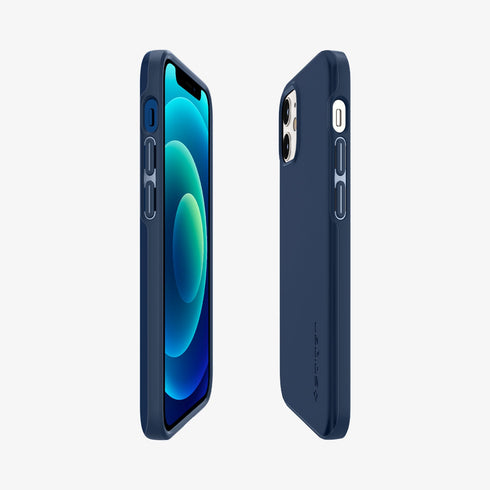 ACS01612 - iPhone 12 Pro Max Case Thin Fit in black showing the back
